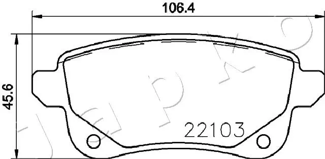 510704 Japko Колодки гальмівні задні, дискові
