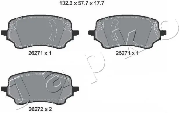 Передні тормозні колодки 2588897 Ford