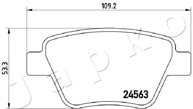 510902 Japko Колодки гальмівні задні, дискові