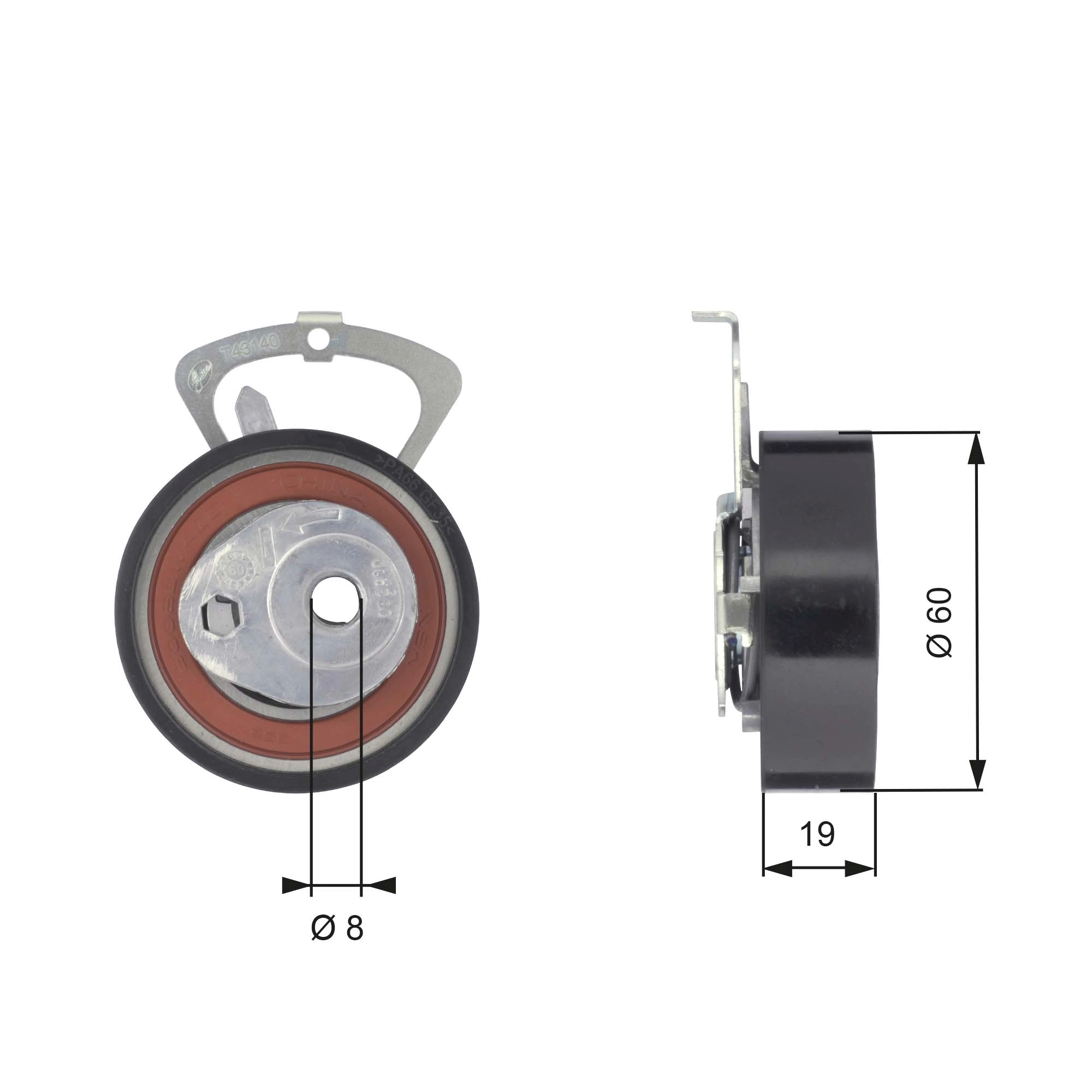 Купити T43140 Gates Натяжний ролик