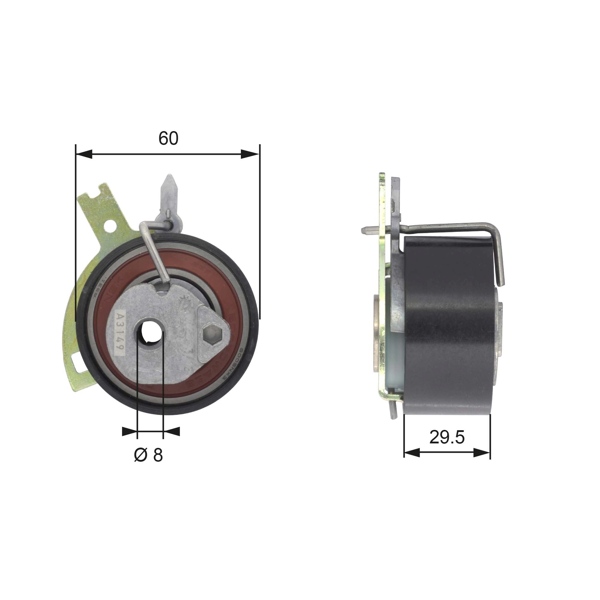 Купити T43186 Gates Натяжний ролик