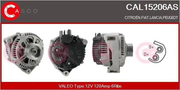 Генератор 2541760B VALEO