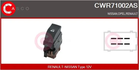 Купити Кнопка вмикання двигуна склопідіймача передня права Renault Trafic II FL