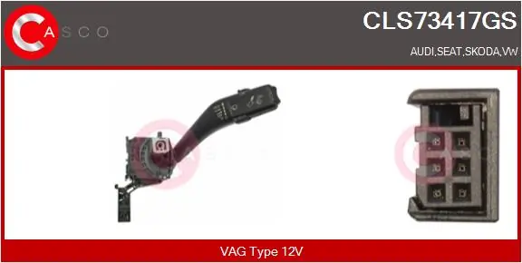 Перемикач підрульовий, правий Vika 1K0953519J ціна, від 7.05 USD