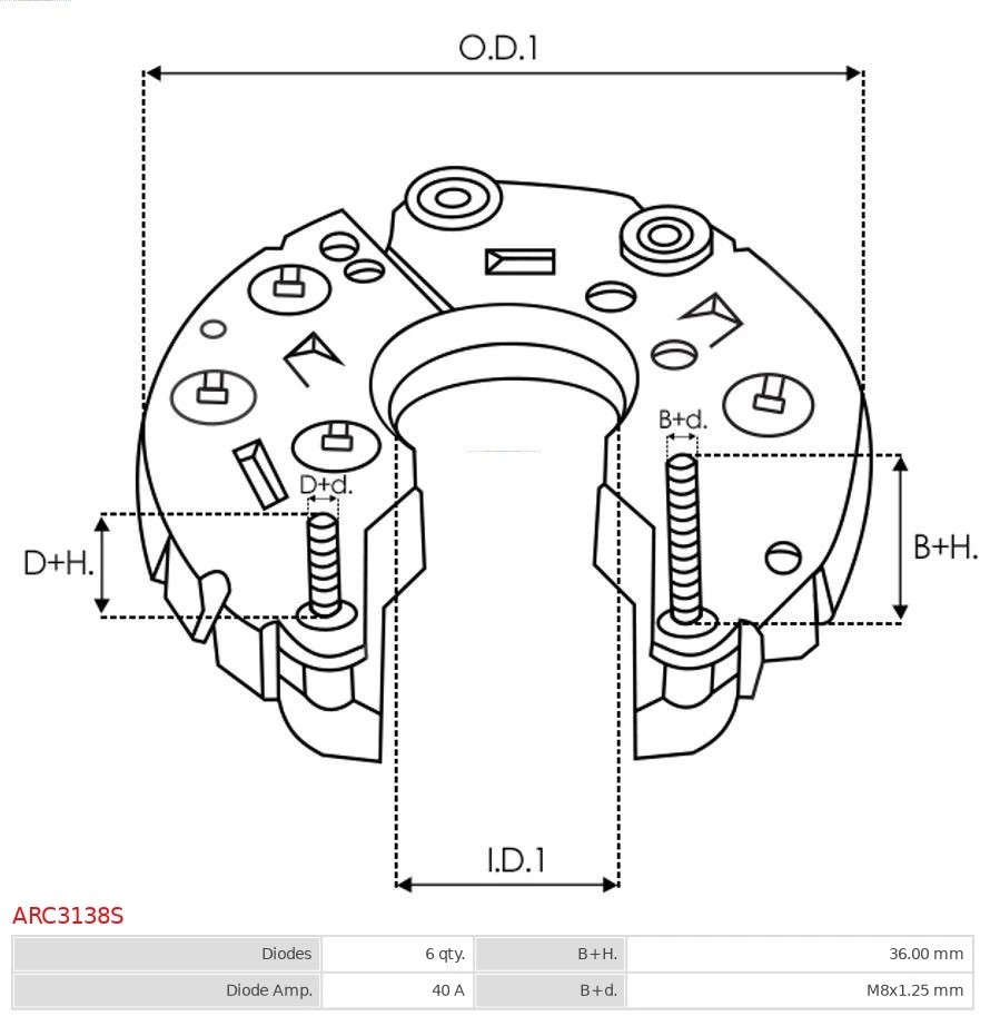 Міст доданий генератора As-pl ARC3138S ціна, від 28.52 USD