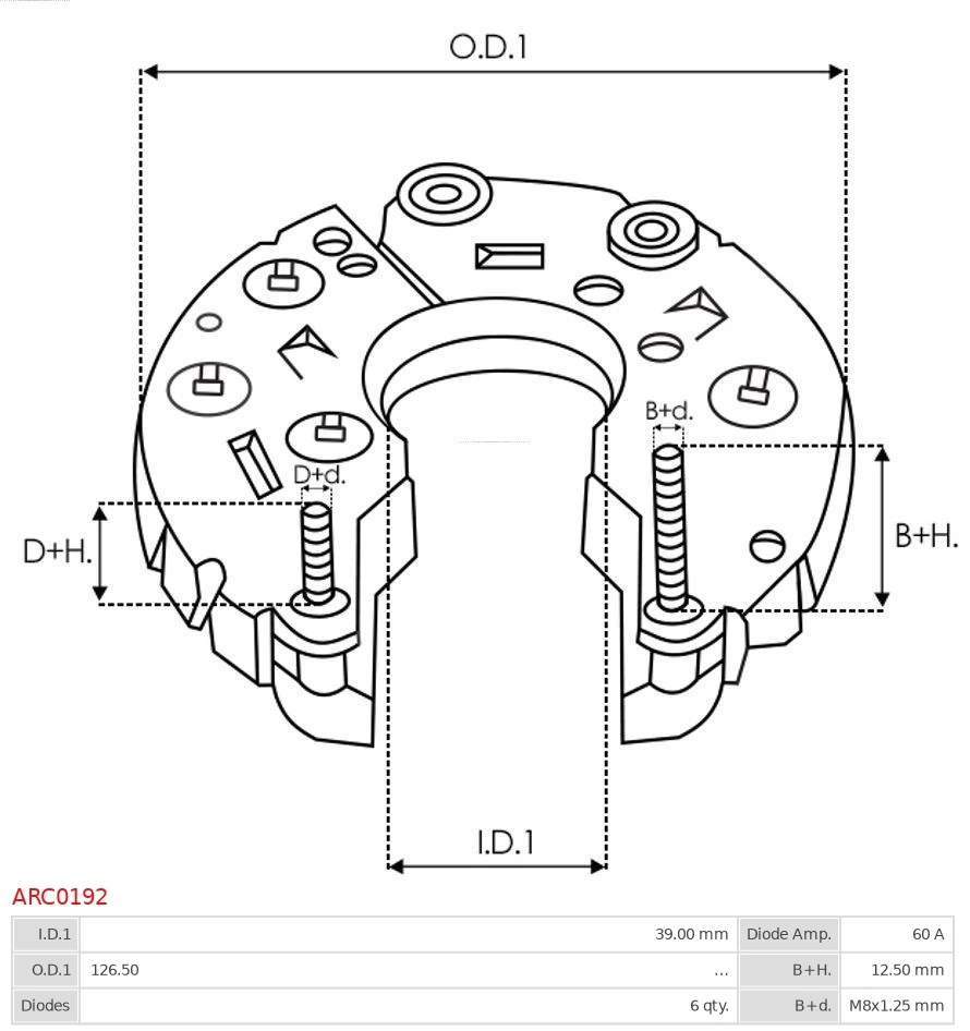 Міст доданий генератора As-pl ARC0192 ціна, від 29.88 USD