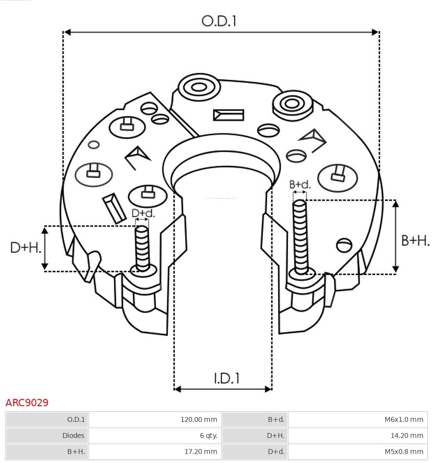 Міст доданий генератора As-pl ARC9029 ціна, від 24.57 USD