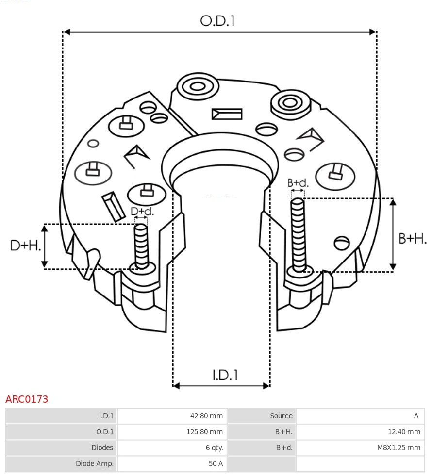 Міст доданий генератора As-pl ARC0173 ціна, від 21.88 USD