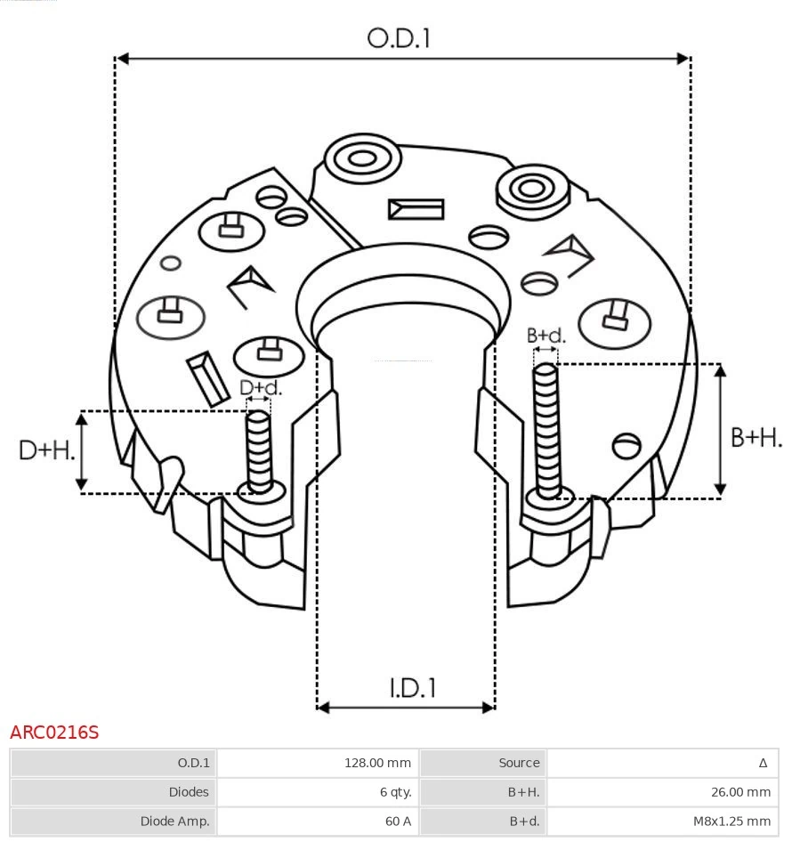 Міст доданий генератора As-pl ARC0216S ціна, від 21.65 USD