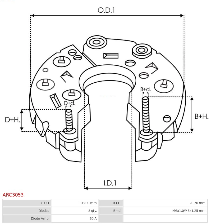 Міст доданий генератора As-pl ARC3053 ціна, від 22.80 USD