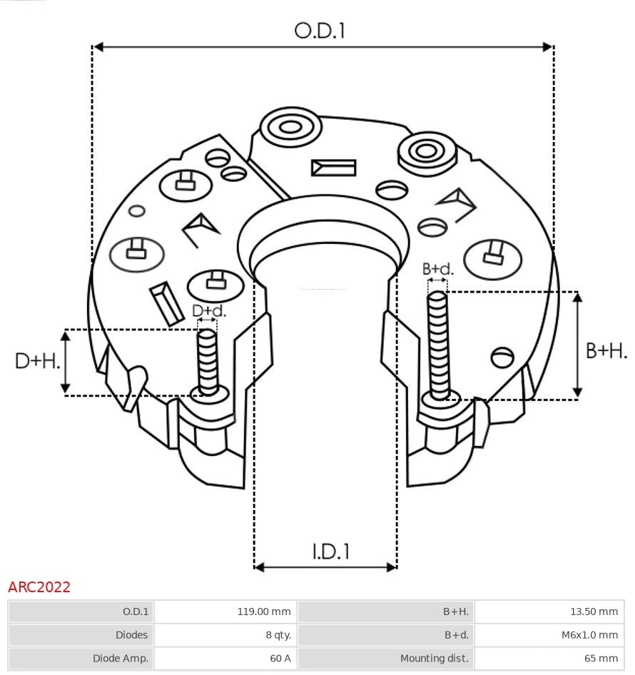 Міст доданий генератора As-pl ARC2022 ціна, від 15.42 USD