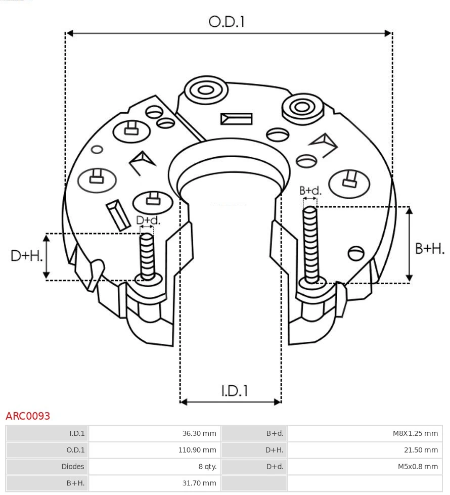 Міст діодний генератора John Deere AL81451
