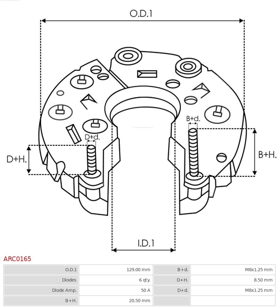 Міст доданий генератора As-pl ARC0165 ціна, від 20.99 USD