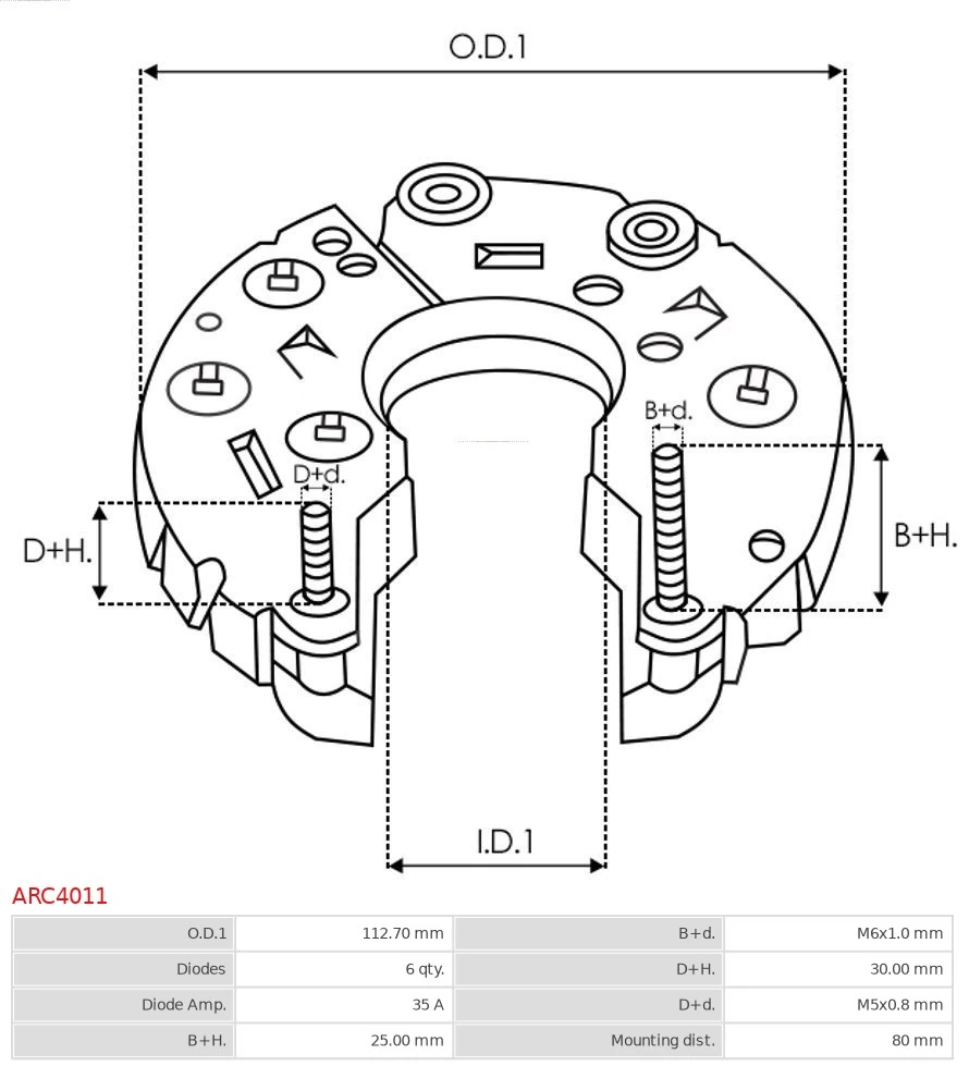 Міст доданий генератора As-pl ARC4011 ціна, від 12.02 USD