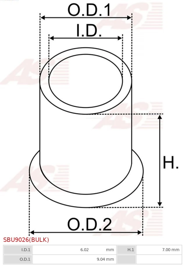 Втулка стартера AS/Auto Storm SBU9026 ціна, від 0.48 USD