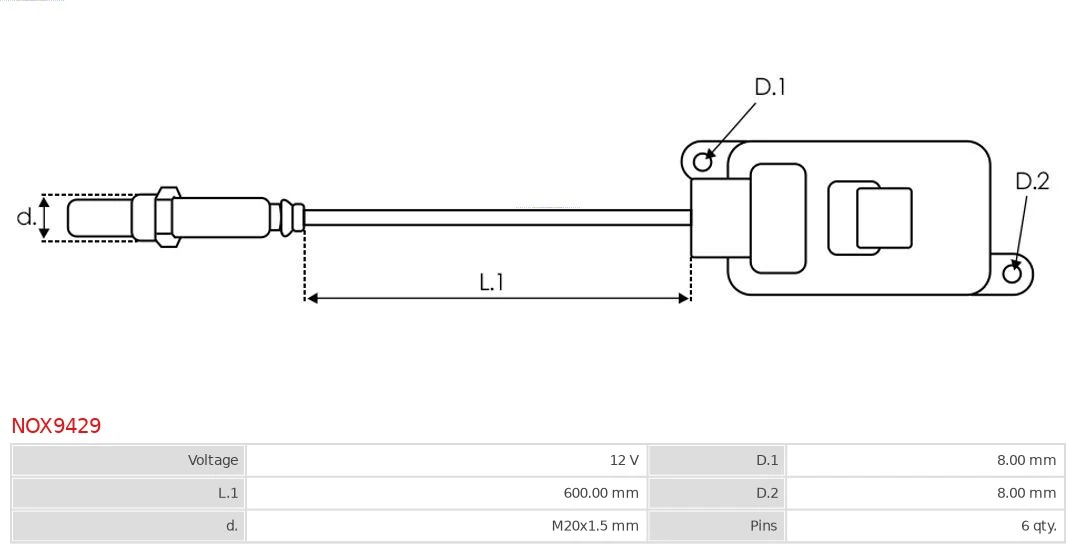 NOS00157 Wagner Датчик оксидів азоту NOX, задній