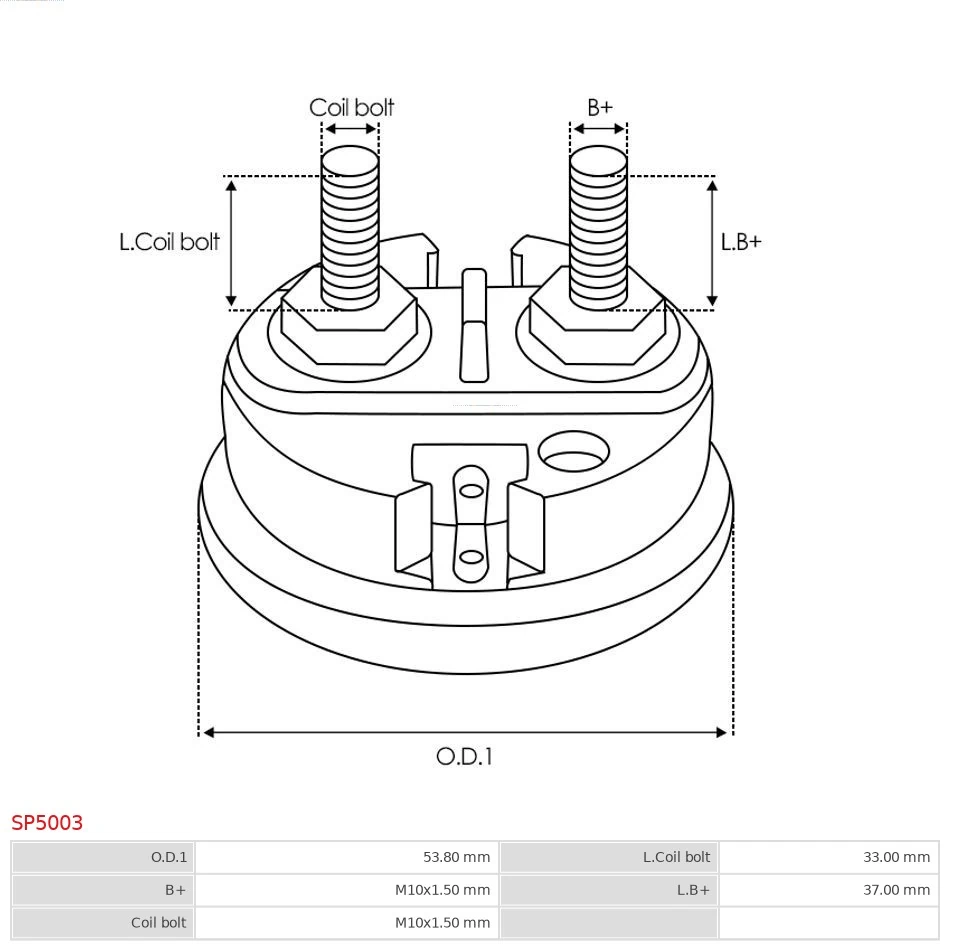 Кришка втягуючого реле стартера As-pl SP5003 ціна, від 12.59 USD
