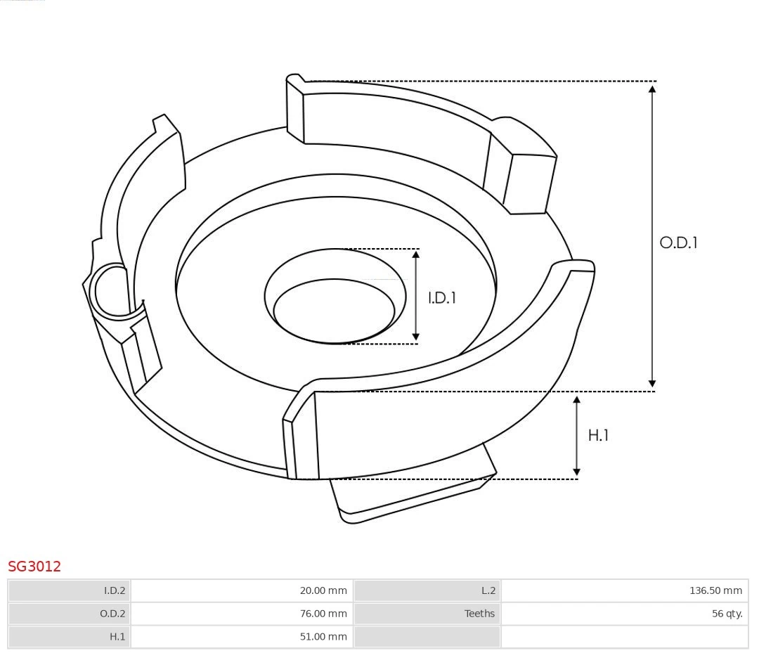 Амортизатор двері задньої As-pl SG3012 ціна, від 13.12 USD