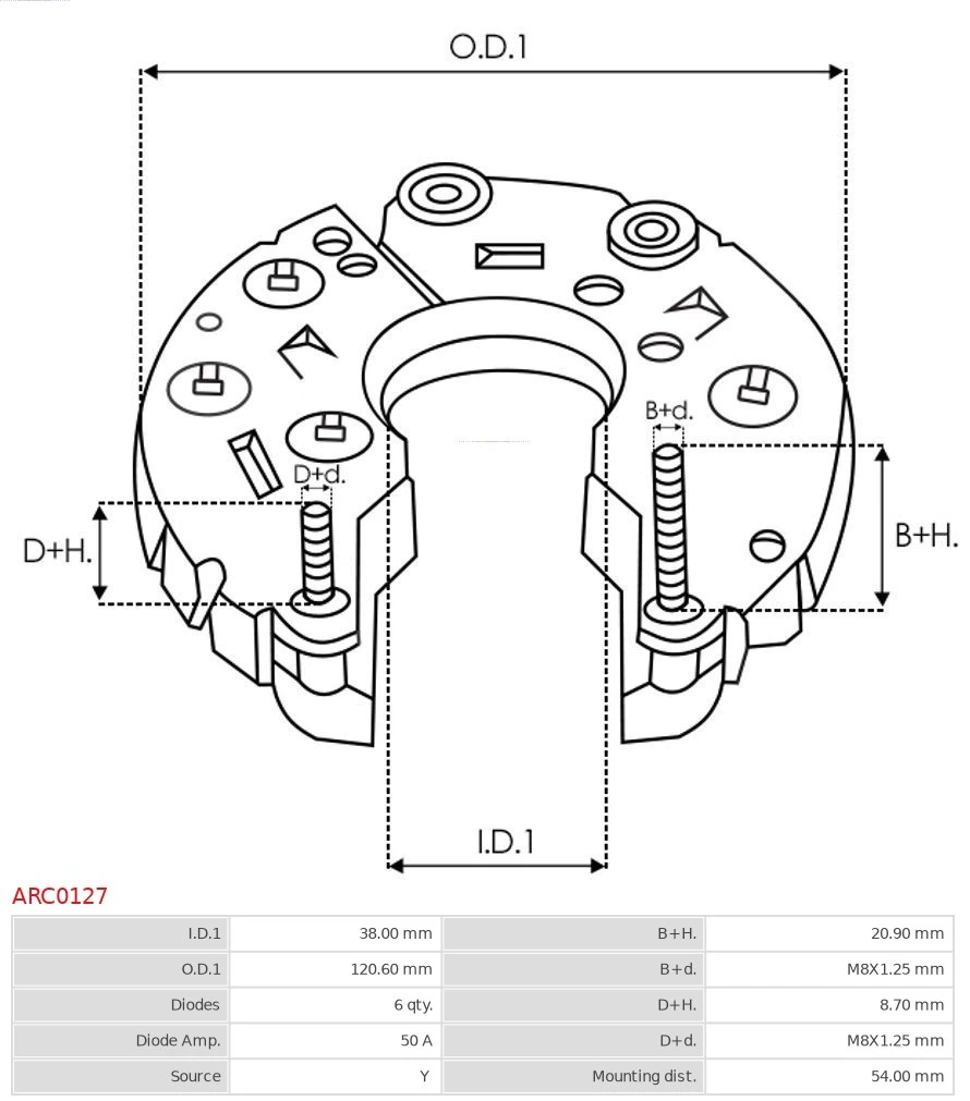 Міст доданий генератора AS/Auto Storm ARC0127 ціна, від 17.47 USD