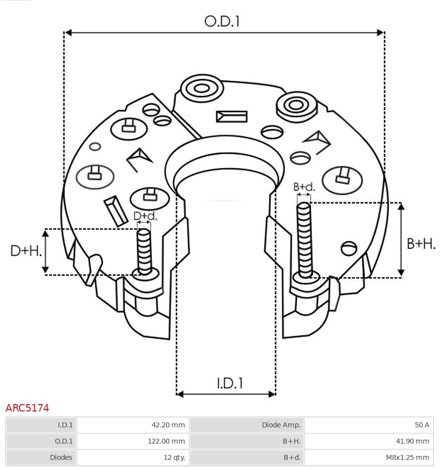 Міст доданий генератора As-pl ARC5174 ціна, від 28.09 USD