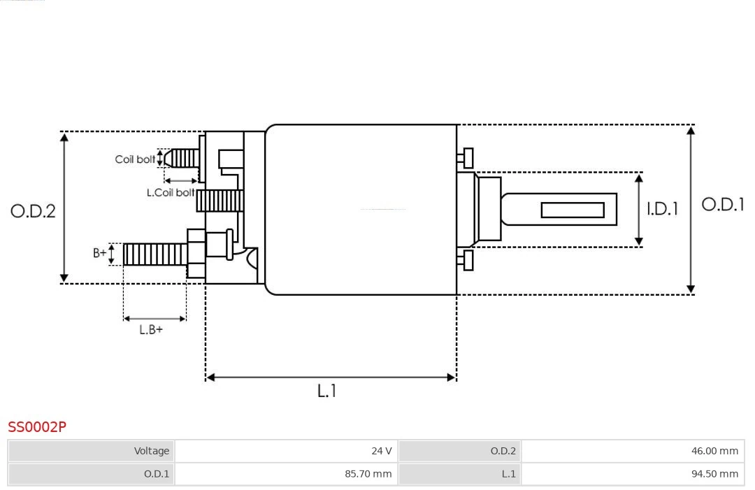 Купити SS0002P As-pl Втягуюче реле стартера