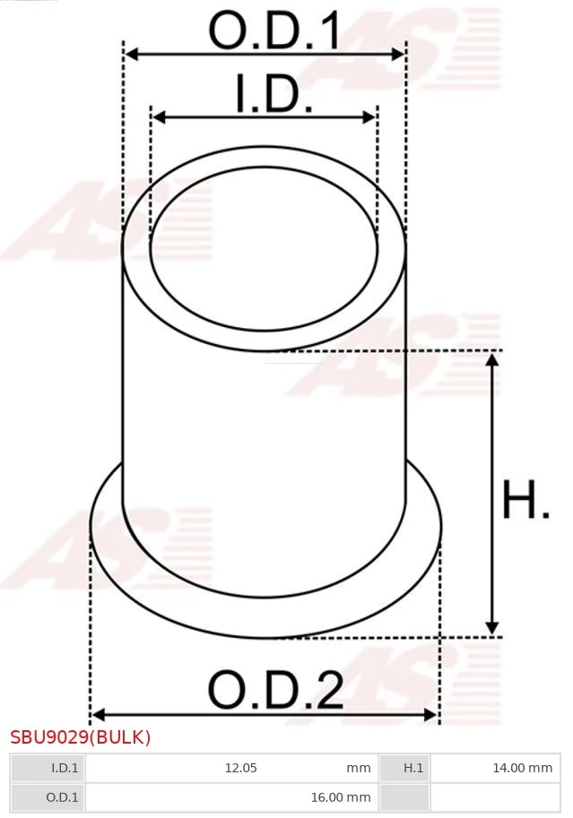 Втулка стартера AS/Auto Storm SBU9029 ціна, від 0.92 USD