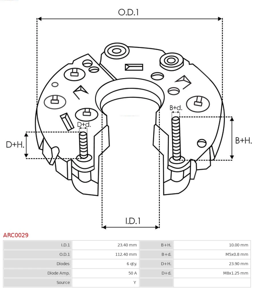 Міст доданий генератора As-pl ARC0029 ціна, від 19.05 USD