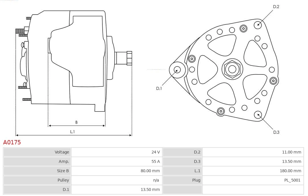 Генератор автомобільний As-pl A0175