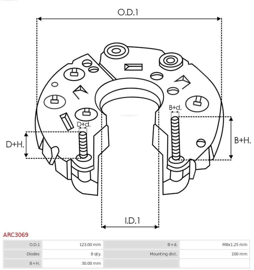 Міст доданий генератора As-pl ARC3069 ціна, від 27.01 USD