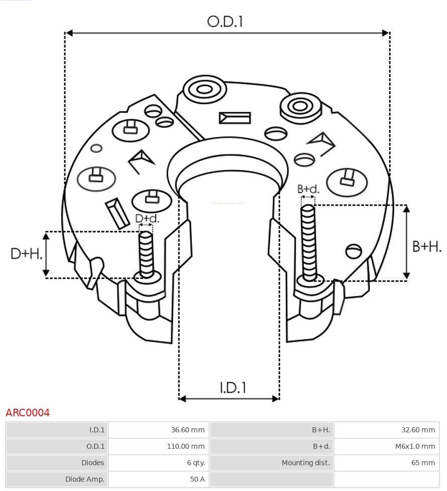 Міст доданий генератора As-pl ARC0004 ціна, від 10.97 USD
