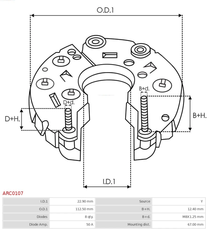 Міст доданий генератора As-pl ARC0107 ціна, від 24.56 USD