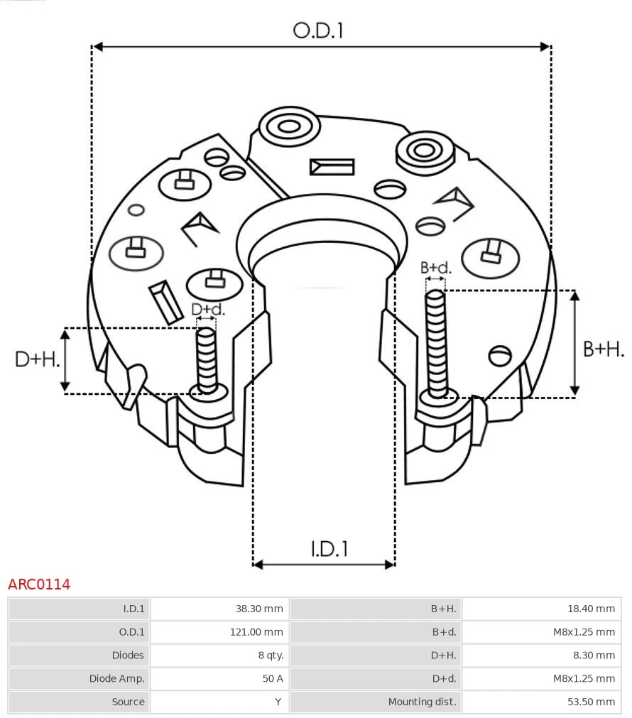 Міст доданий генератора As-pl ARC0114 ціна, від 20.21 USD