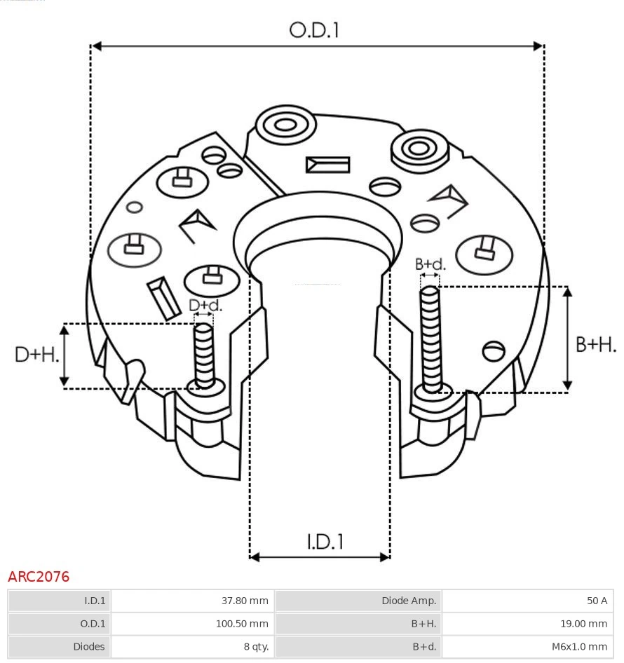 Міст доданий генератора As-pl ARC2076 ціна, від 18.03 USD