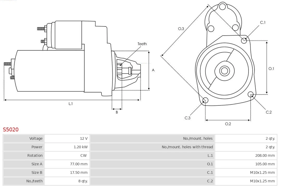Стартер S5020 As-pl