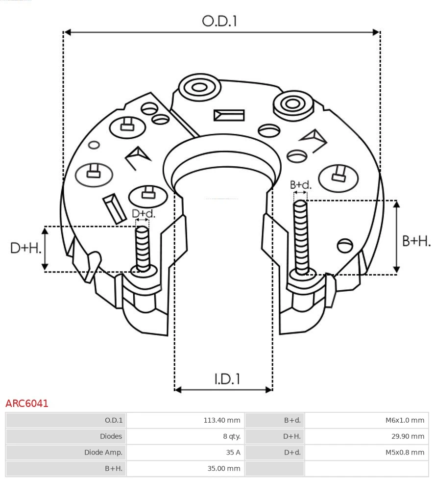 Міст доданий генератора As-pl ARC6041 ціна, від 12.01 USD