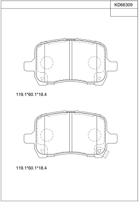 Передні тормозні колодки 22820407 General Motors