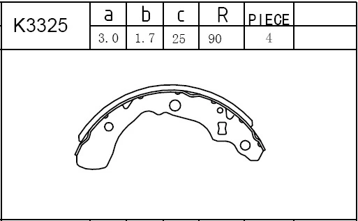 0449587704 Toyota Колодки гальмівні задні, барабанні