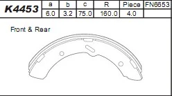 Купити MB162045 Mitsubishi Колодки гальмові задні, барабанні