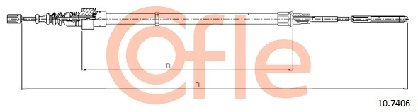 Купити FBS02057 FTE Трос ручного гальма задній, правий/лівий