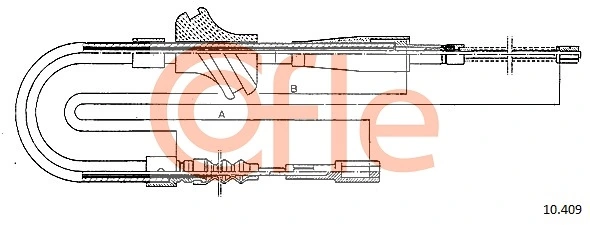Трос ручного гальма задній, правий/лівий Adriauto AD030211 ціна, від 7.79 USD