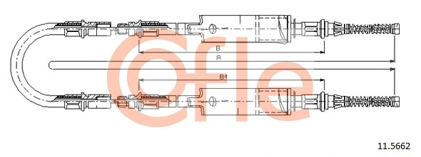 Трос ручного гальма задній, правий/лівий Adriauto AD130277 ціна, від 19.83 USD