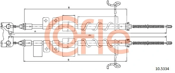 Трос ручного гальма задній, правий/лівий Ford 4539856 ціна, від 21.56 USD