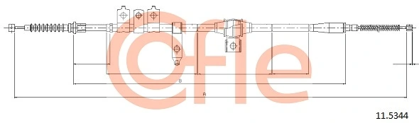 1456193 Ford Трос ручника задній лівий