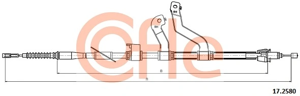 Трос стоянкового гальма задній правий Bosch 1987482573 ціна, від 37.65 USD