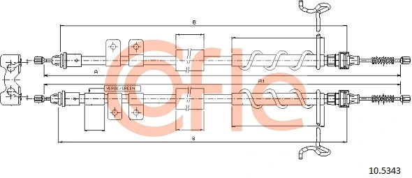Трос ручного гальма задній, правий/лівий Cofle ME020 ціна, від 29.21 USD