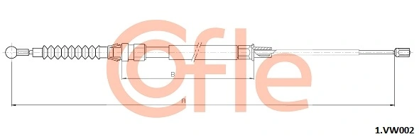 LIN030145 Linex Трос ручного гальма задній, правий/лівий
