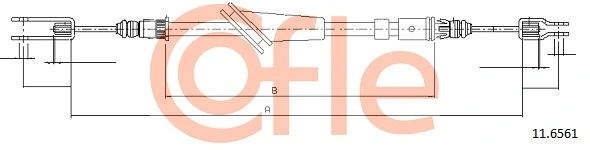 Трос стоянкового гальма передній на Renault Trafic I PXX