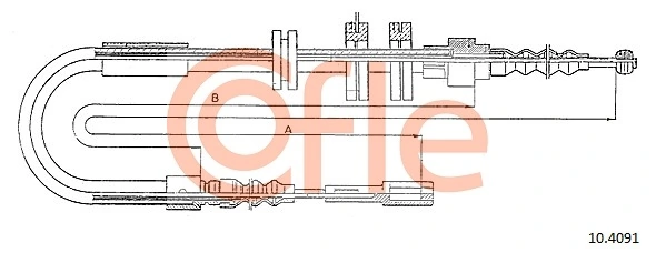 AD030233 Adriauto Трос ручного гальма задній, правий/лівий