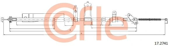 97124834 General Motors Трос ручника задній лівий