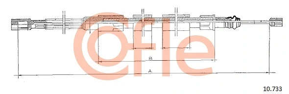 AD550233 Adriauto Трос ручного гальма задній, правий